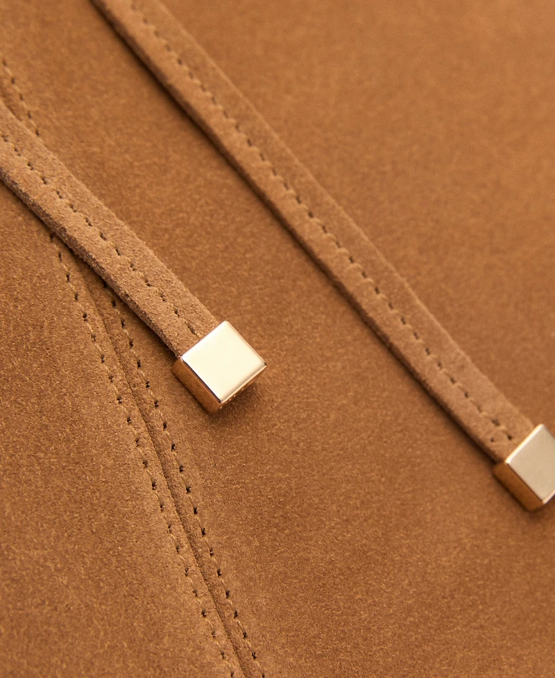 Mango Women's Suede Shopper Bag