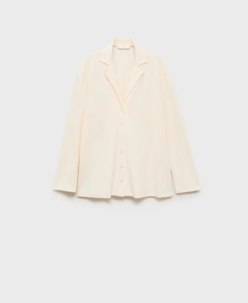 Mango Women's Plain Cotton Pajama Shirt