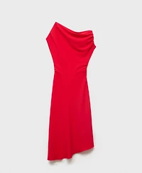 Mango Women's Asymmetrical Midi Dress