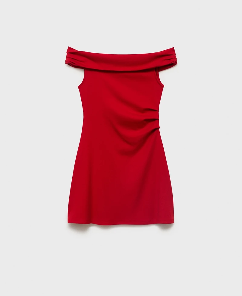 Mango Women's Short Strapless Dress