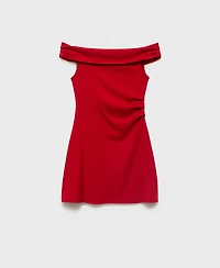 Mango Women's Short Strapless Dress