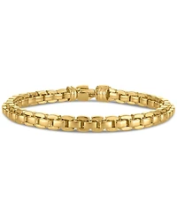 Men's Venezia Box Link Chain Bracelet in 14k Gold-Plated Sterling Silver