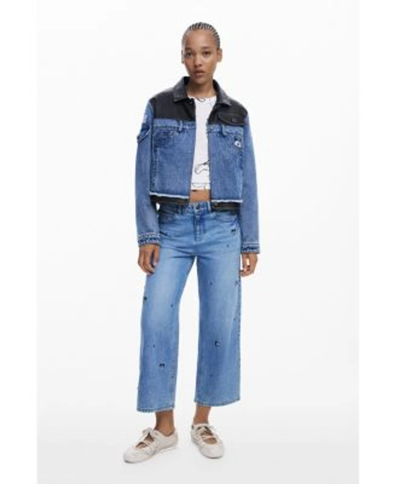 Desigual Womens Waxed Mickey Denim Set