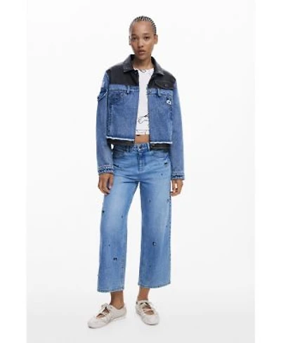 Desigual Womens Waxed Mickey Denim Set