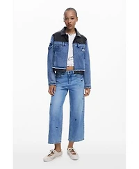 Desigual Womens Waxed Mickey Denim Set