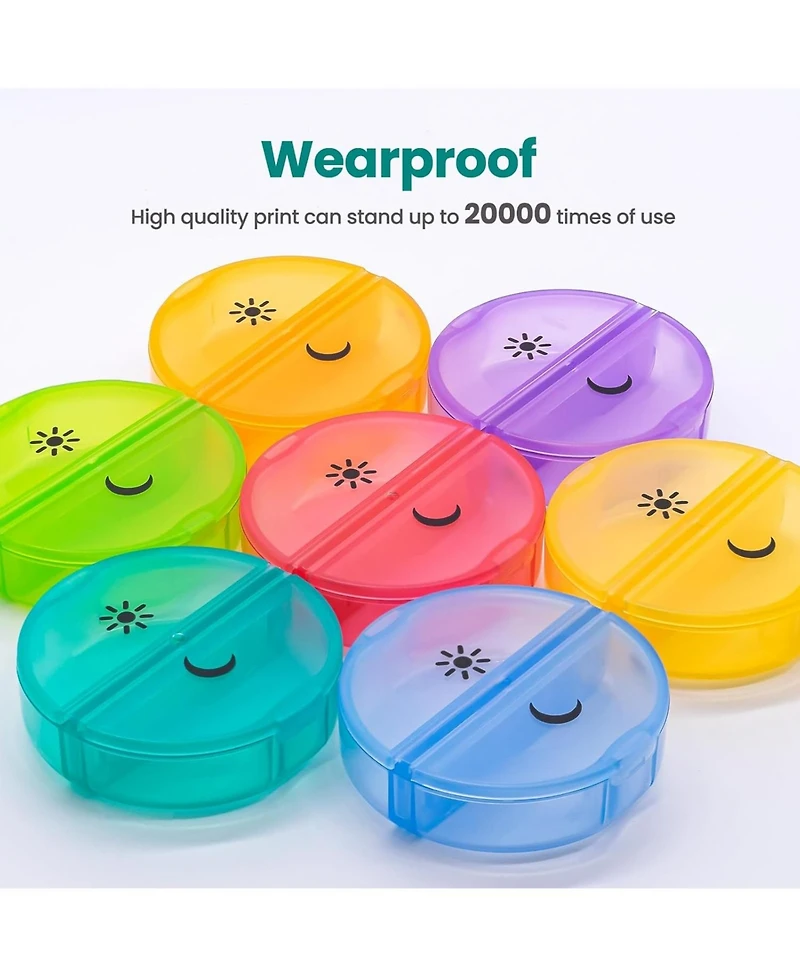 Sukuos Weekly Pill Organizer 7 Day 2 Times a