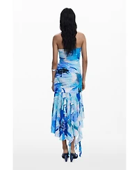 Desigual Women's Asymmetric bandeau dress