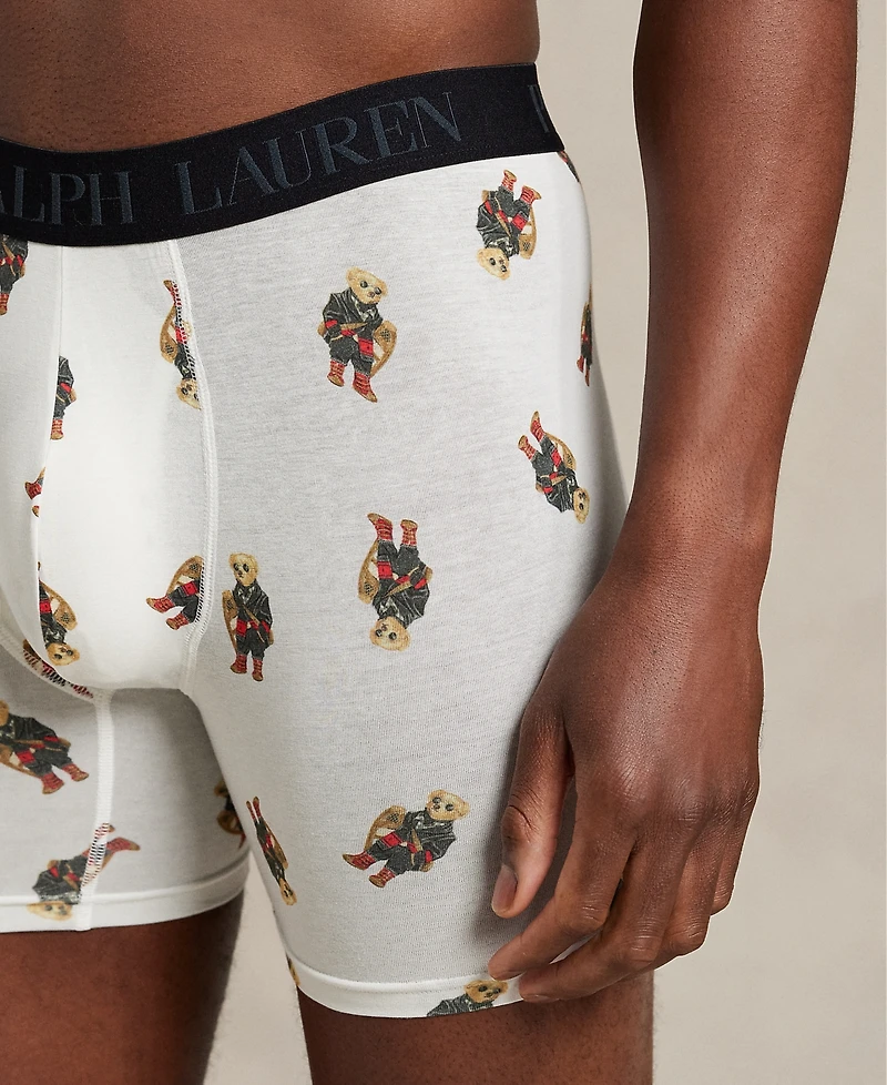 Polo Ralph Lauren Men's 3-Pack Elastic Waist Boxer Briefs Holiday Gift Set