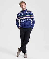 Holiday Lane Men's Fair Isle Zip-Neck Sweater, Macy's Exclusive
