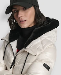 Dkny Women's Shine Hooded Puffer Coat
