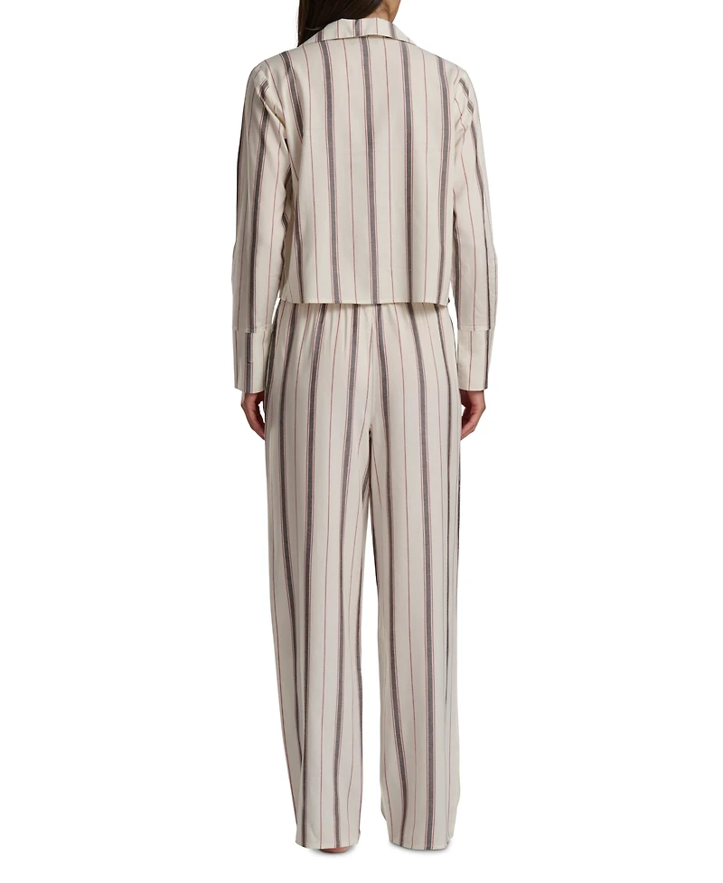 Tommy Hilfiger Women's Long Sleeve Top and High-Waist Pant Set