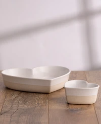 Mason Cash Rustic Charm Heart Dishes, Set of 2