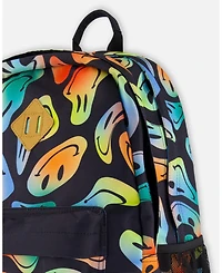 Deux par Deux Boy Kids Backpack Smiley Face Boy - Toddler|Child