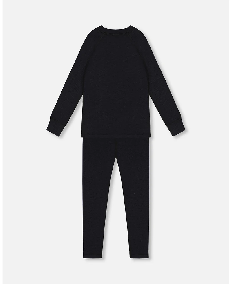 Deux par Kids Unisex Merino Wool Base Layer Set