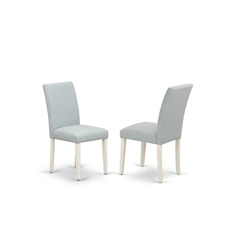 East West Furniture 5-Pc dining room table set Includes 4 Kitchen Chairs with Upholstered Seat and High Back and a Rectangular Dining Table