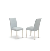 East West Furniture 5-Pc dining room table set Includes 4 Kitchen Chairs with Upholstered Seat and High Back and a Rectangular Dining Table