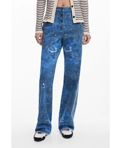 Desigual Women's Paisley twill trousers