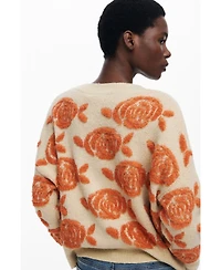 Desigual Women's Pink button sweater