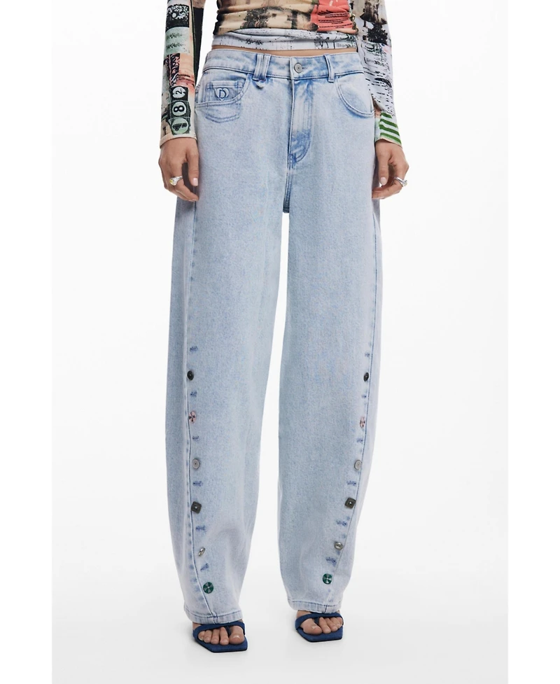 Desigual Women's Jeans with buttons