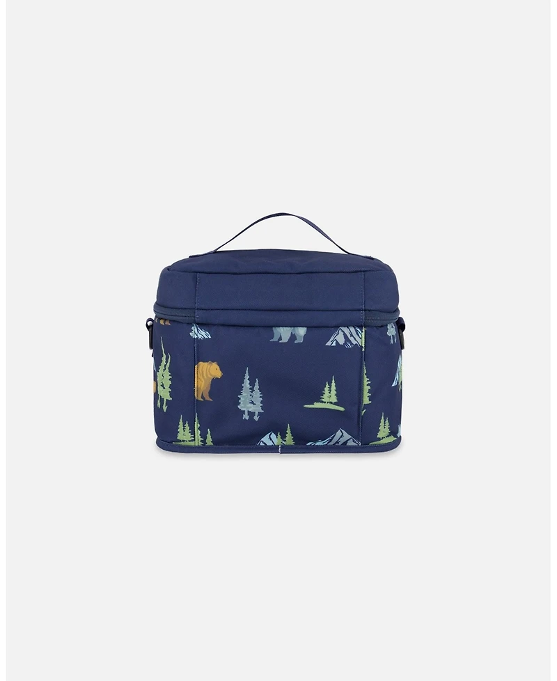 Deux par Deux Boy Lunch Box Navy Animal Print - Toddler|Child