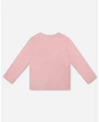 Deux par Toddler Girls Cotton Long Sleeve T-Shirt Dusty Pink - Toddler|Child