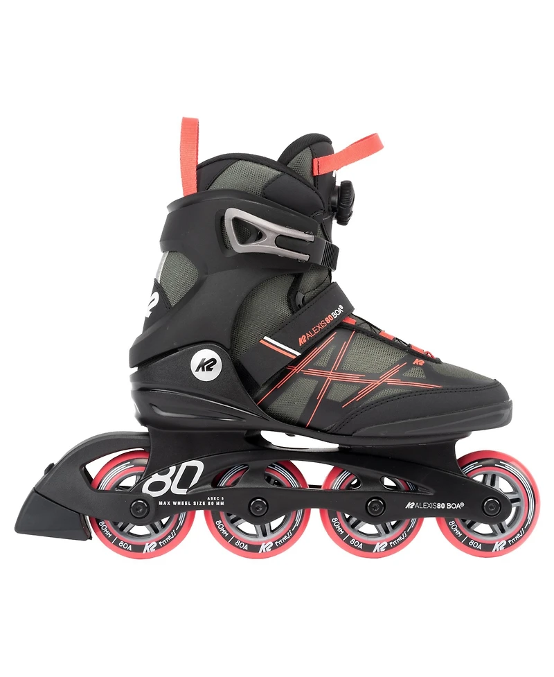 K2 Alexis 80 Boa Gray-Coral Womens Inline Skates