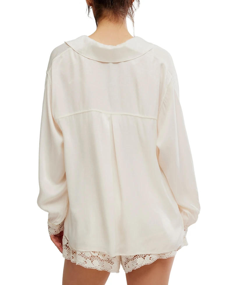 Free People Women's Midnight Muse Long Sleeve Sleepshirt