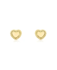The Lovery Baby Beaded Heart Screw Back Stud Earrings 14K Gold