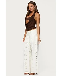 Edikted Women's Issey Layered Bra Cowl Neck Top