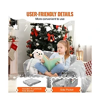 Slickblue Convertible Kids Sofa to Lounger, Glow-in-the-Dark Flip-Out Couch for Bedroom Use