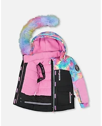 Deux par Girl Two-Piece Play Snowsuit Rainbow Heart Print - Toddler|Child