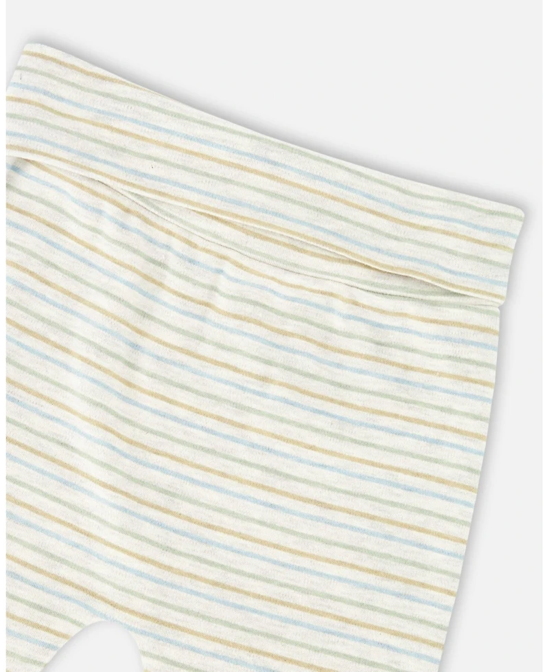 Deux par Baby Boy Cotton Pant and Top Set Light Blue
