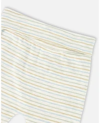 Deux par Baby Boy Cotton Pant and Top Set Light Blue