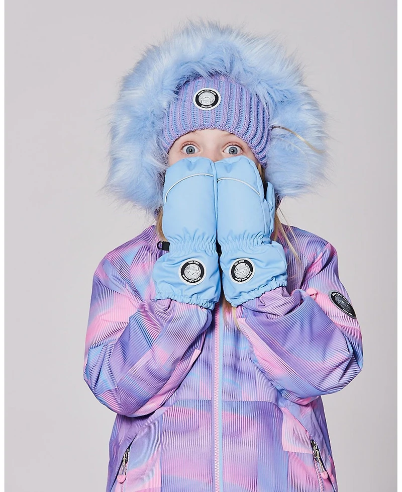 Deux par Deux Baby Girls Winter Mittens Play Light Blue