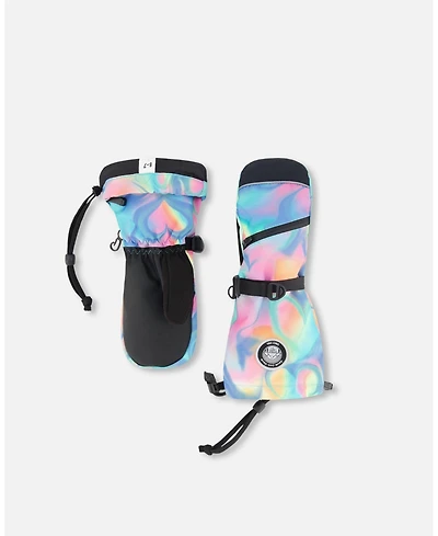 Deux par Girl Winter Mittens Teknik Rainbow Heart Print
