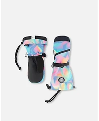 Deux par Girl Winter Mittens Teknik Rainbow Heart Print