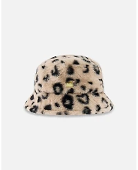 Deux par Girl Printed Fake Fur Bucket Hat - Toddler|Child