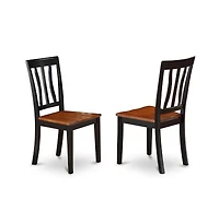 East West Furniture Dining set - 5 Pcs with 4 Wood Chairs