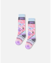 Deux par Girl Winter Ski Socks with Merino Wool Pink - Toddler|Child