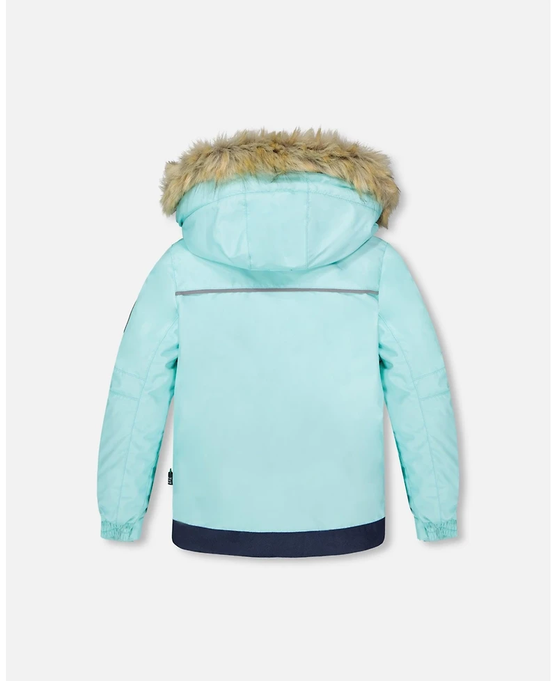 Deux par Girl Two-Piece Play Snowsuit Flower Print
