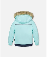 Deux par Girl Two-Piece Play Snowsuit Flower Print