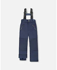 Deux par Kids Unisex Solid Play Snow Pants Navy Blue