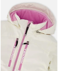 Deux par Girls Two-Piece Teknik Snowsuit Off-White