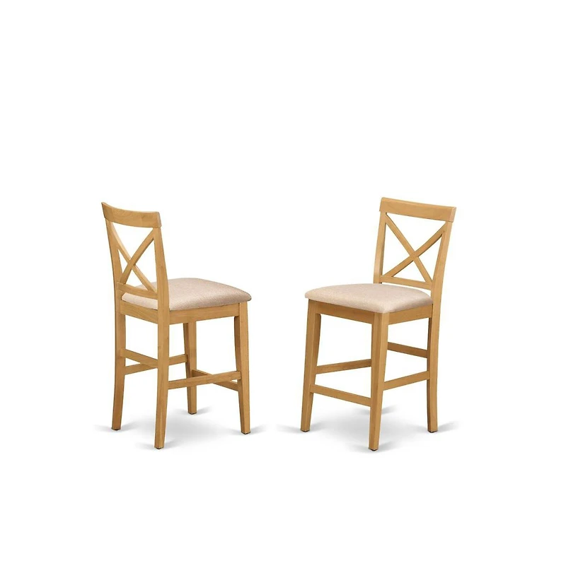 East West Furniture 3 Pc counter height pub set - Dining Table and 2 counter height Dining chair
