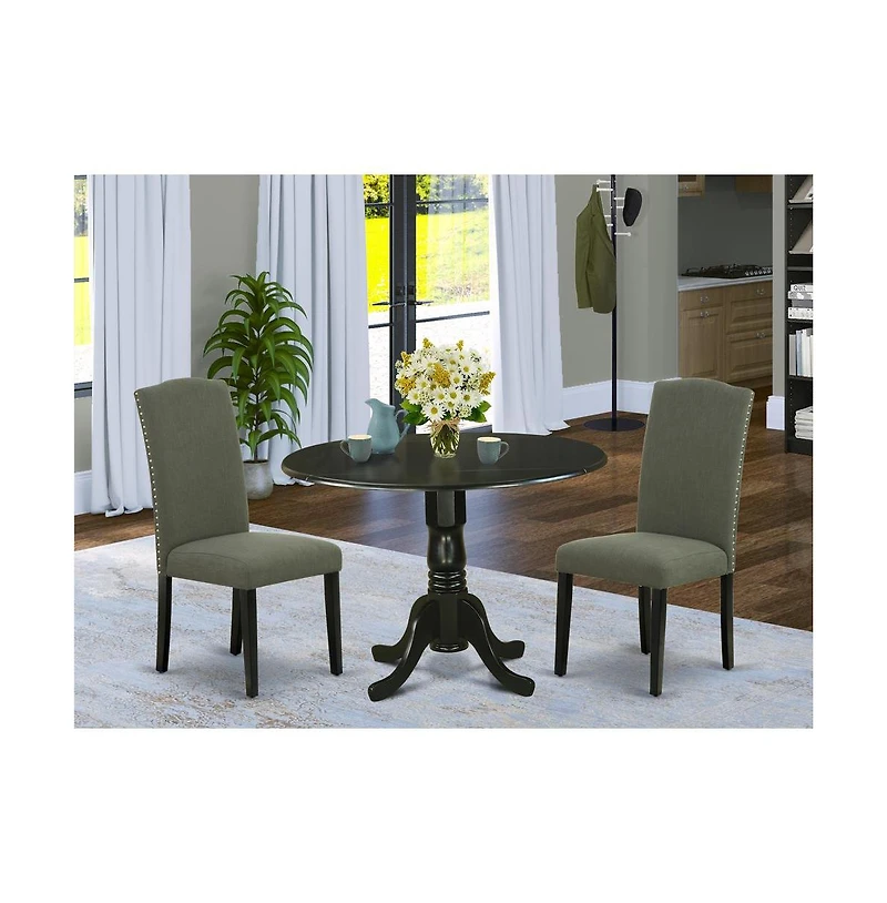 East West Furniture Dining Room Set Black