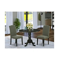 East West Furniture Dining Room Set Black