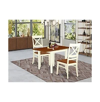 East West Furniture Dining Room Set Buttermilk & Cherry