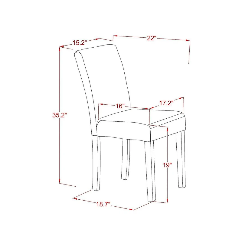 East West Furniture 5 Piece Modern Dining Table Set Contains 1 Drop Leaves Dining Table and 4 Light Beige Linen Fabric Dining Room Chairs with High Ba