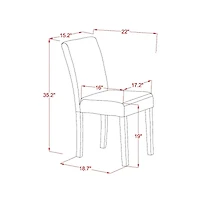 East West Furniture 5 Piece Modern Dining Table Set Contains 1 Drop Leaves Dining Table and 4 Light Beige Linen Fabric Dining Room Chairs with High Ba