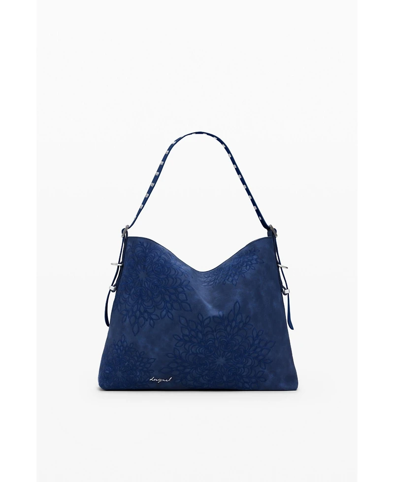 Desigual Women's Medium mandala embossed shoulder bag